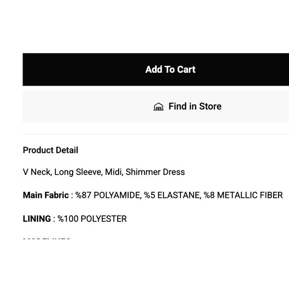 NEW KOTON‎ Shimmer Mini Dress Long Sleeve Party Cocktail Bodycon Black Silver M - Picture 9 of 9